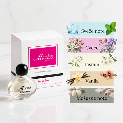 SECRET LOVE MOŠUS ULJE 12ML note