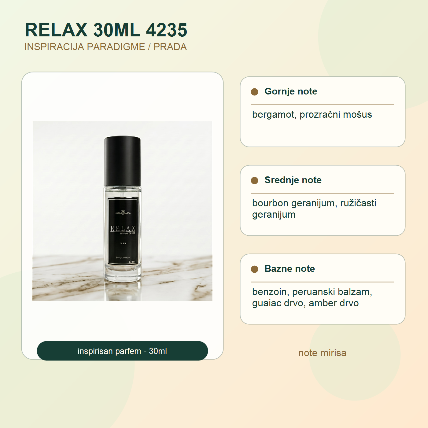 RELAX 30ML 4235 note mirisa - PARADIGME / PRADA
